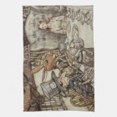 Alice Birthday Unverjaardagskonijn Hatter Party Theedoek (Verticaal)