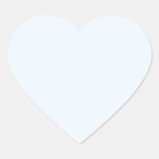 Alice blue (effen kleur) hart sticker (Voorkant)