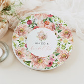 ALICE Blush Bloemale Bruids-Shower Theepartij Brun Papieren Bordje