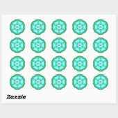 ALICE ~ Bright Abstract Fractal Pattern ~ Classic Ronde Sticker (Vel)