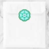 ALICE ~ Bright Abstract Fractal Pattern ~ Classic Ronde Sticker (Tas)
