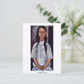Alice by Modigliani Amedeo Briefkaart (Staand voorkant)