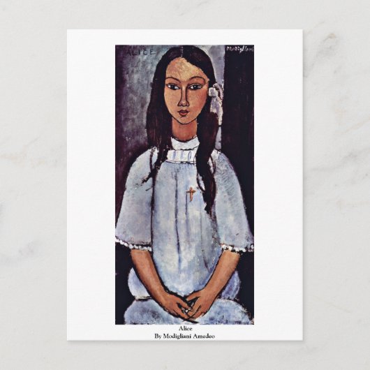 Alice by Modigliani Amedeo Briefkaart (Voorkant)