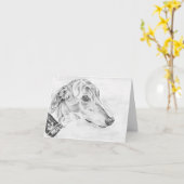 Alice - Carte d'art Greyhound (a10) (Fleur jaune)