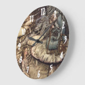 Alice & Caterpillar Arthur Rackham Horloge murale (Angle)