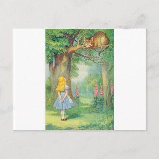 Alice & Cheshire Cat Color Briefkaart