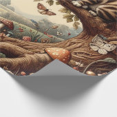 Alice & Cheshire Cat: Whimsical Wonderland Fantasy Cadeaupapier (Hoek)