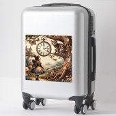 Alice & Cheshire Cat: Whimsical Wonderland Fantasy Sticker (Koffer)