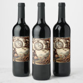 Alice & Cheshire Cat: Whimsical Wonderland Fantasy Wijn Etiket (Flessen)