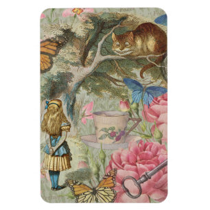 Alice Cheshire Cat Wonderland Tuin Boom Magneet