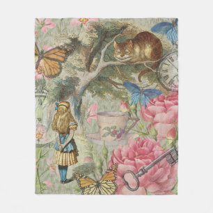 Alice Cheshire Kat Wonderland Boomgaard Fleece Deken