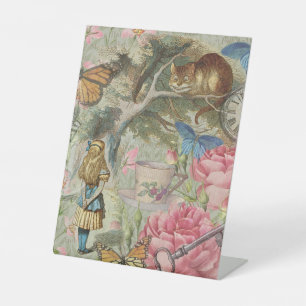 Alice Cheshire Kat Wonderland Boomgaard Reclamebord Met Voetstuk