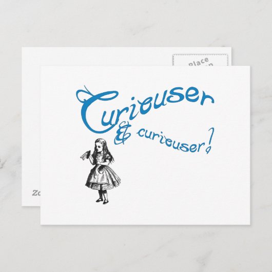 Alice Citaat met Afbeelding Briefkaart (Voorkant / Achterkant)