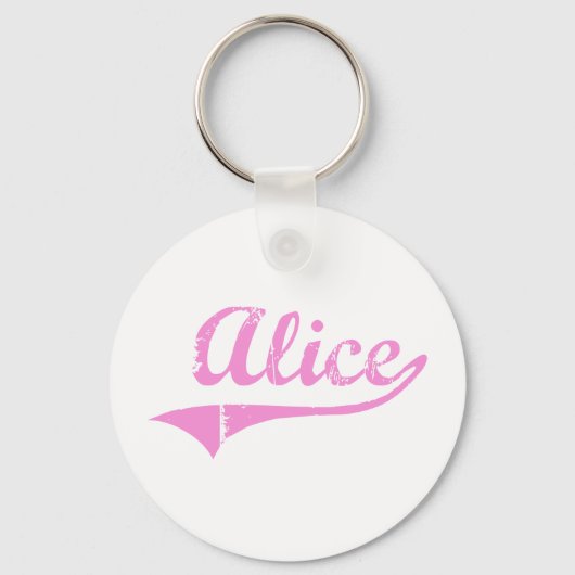 Alice Classic Style Name Sleutelhanger (Voorkant)