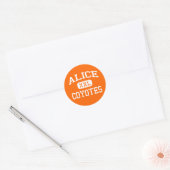 Alice - Coyotes - Alice High School - Alice Nederl Ronde Sticker (Envelop)