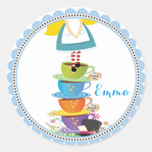 Alice dans des autocollants du pays des merveilles