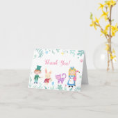 Alice dans des cartes de Merci du pays des (Fleur jaune)