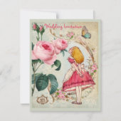 Alice dans des invitations de mariage de collage (Devant)