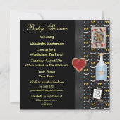 Alice dans des invitations de thé de baby shower (Dos)