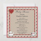 Alice dans des invitations de thé de baby shower (Dos)