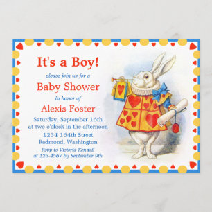 Alice dans des invitations faits sur commande de