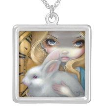 Alice dans FOF blanche 141 de lapin de COLLIER du