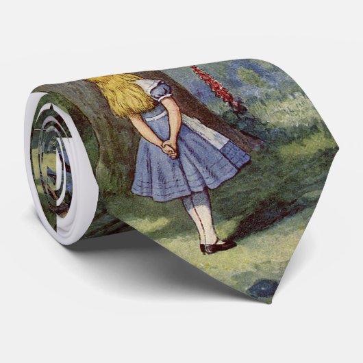 Alice dans la cravate de chat de Cheshire du pays (Roulé)