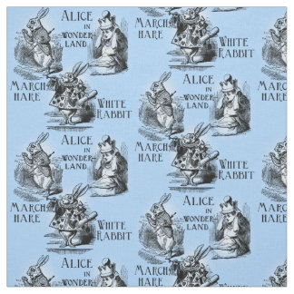 Alice dans le bleu de tissu de textile du pays des