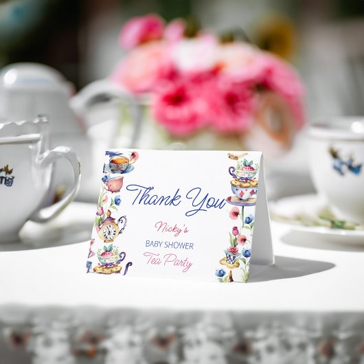 Alice dans le carte de remerciements baby shower d