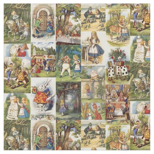 Alice dans le tissu du pays des merveilles (Fermer)