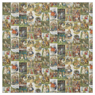 Alice dans le tissu lunatique de sergé du pays de
