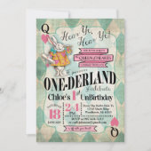 Alice dans les ?ères invitations d'anniversaire du (Devant)