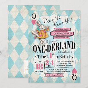 Alice dans les ?ères invitations d'anniversaire du