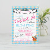 Alice dans l'Onederland Invitation pour le premier (Debout devant)