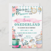 Alice dans l'Onederland Wonderland Invitation d'an (Devant)