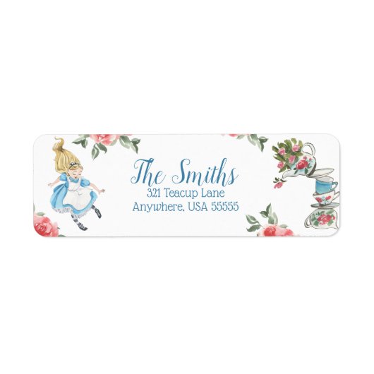 Alice dans Onederland Retours Adresse Étiquettes (Devant)