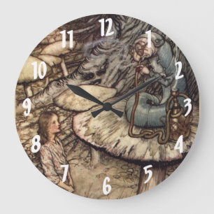 Alice & de Caterstone Arthur Rackham Wall Clock Grote Klok