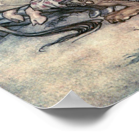 Alice, de Griffin en de Mock Turtle Poster (Hoek)