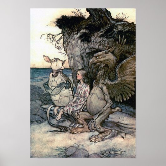 Alice, de Griffin en de Mock Turtle Poster (Voorkant)