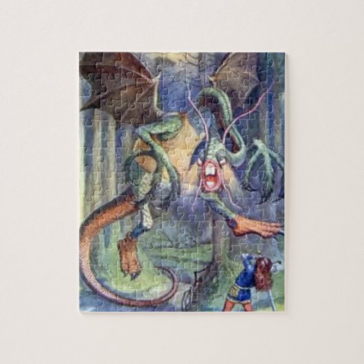 Alice & de Jabberwocky Full Color Puzzle Legpuzzel (Verticaal)