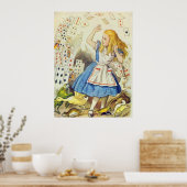 Alice & de Kaarten in Kleur Poster (Keuken)