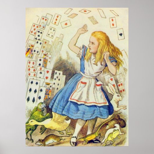 Alice & de Kaarten Kleurrijk Poster (Voorkant)