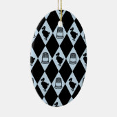 Alice Dodo en Thimble Pattern Keramisch Ornament (Rechts)