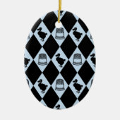 Alice Dodo en Thimble Pattern Keramisch Ornament (Voorkant)