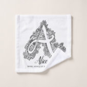 Alice doodle art lettre Un nom signifiant serviett (Gant de toilette)