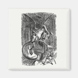 Alice Door Het Kijken Glas - De Jabberwocky Magneet