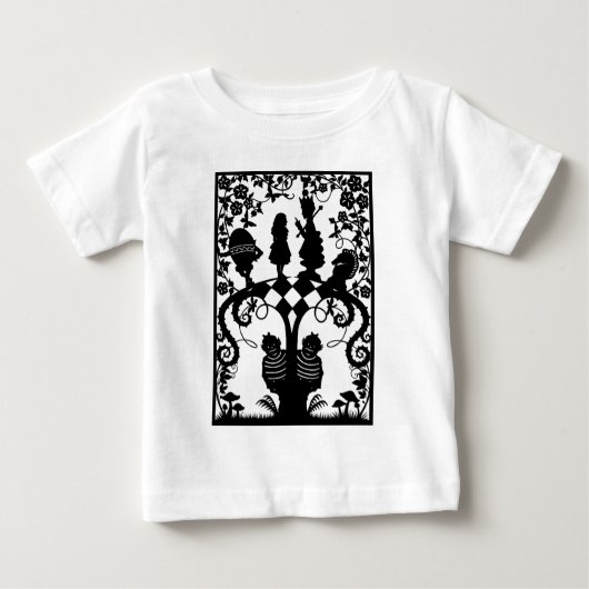 Alice door het uitziende glas baby T-Shirt (Voorkant)