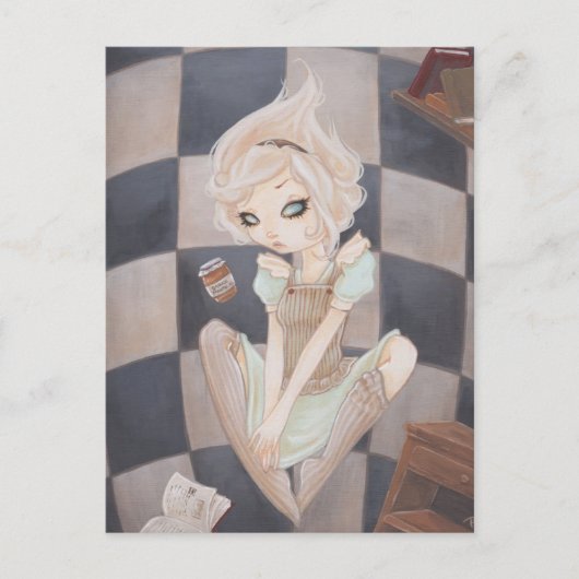 Alice Down Rabbit Hole carte postale du pays des m (Devant)