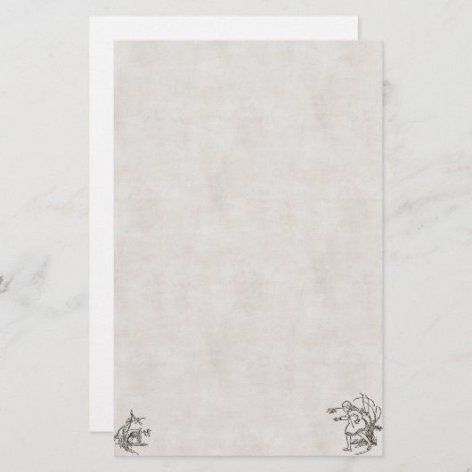 Alice Down The Rabbit Hole Stationery Briefpapier (Voorkant / Achterkant)