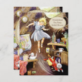 Alice Down the Rabbit Hole Vrijgezellenfeest Kaart (Voorkant / Achterkant)